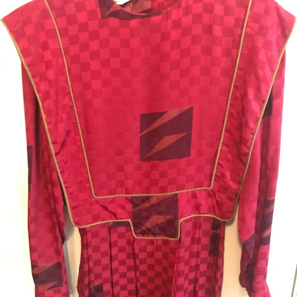 1980's silk dress - Picture 3 of 4